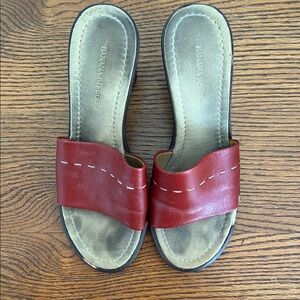 Banana Republic Women's Red Leather Sandals